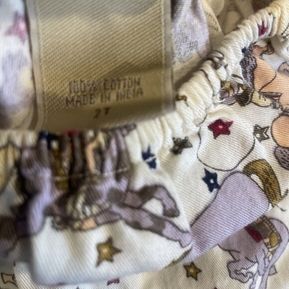 Western Go Baby Size 2T Bloomers Knickers Diaper Cover Up Horses Cowboys Dog - Picture 5 of 6